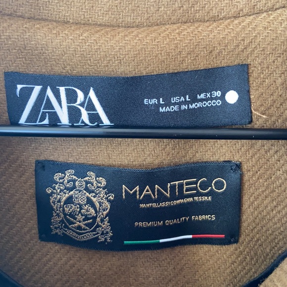 L Zara Monteco Italian Fabric Wool Oversized Coat - Picture 5 of 14